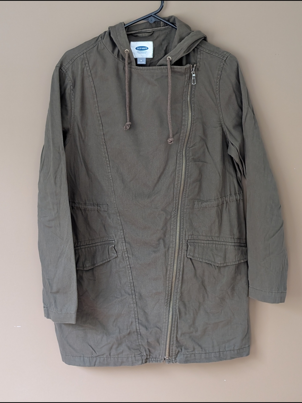 Old Navy Olive Hooded Anorak Jacket